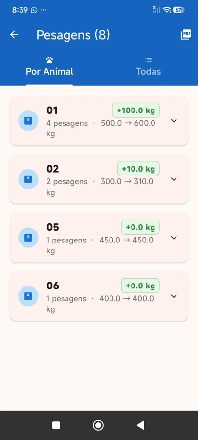 Tela 19 do App Gestão de Pecuária